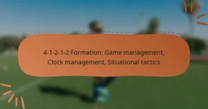 4-1-2-1-2 Formation: Game management, Clock management, Situational tactics