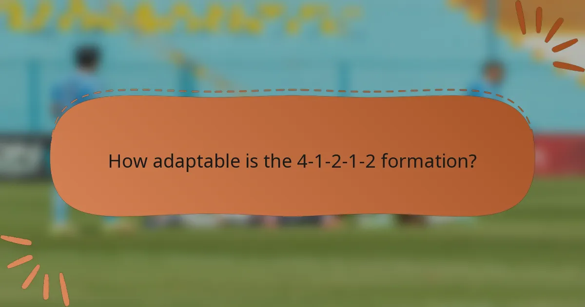 How adaptable is the 4-1-2-1-2 formation?