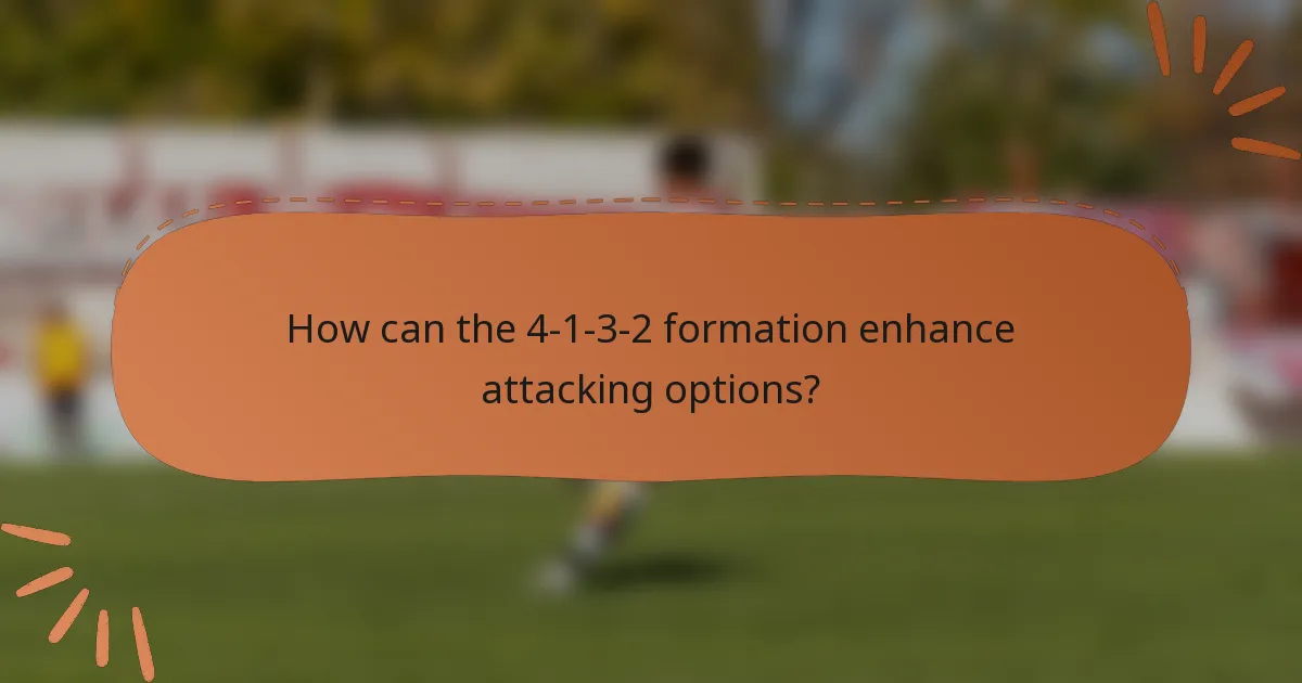 How can the 4-1-3-2 formation enhance attacking options?