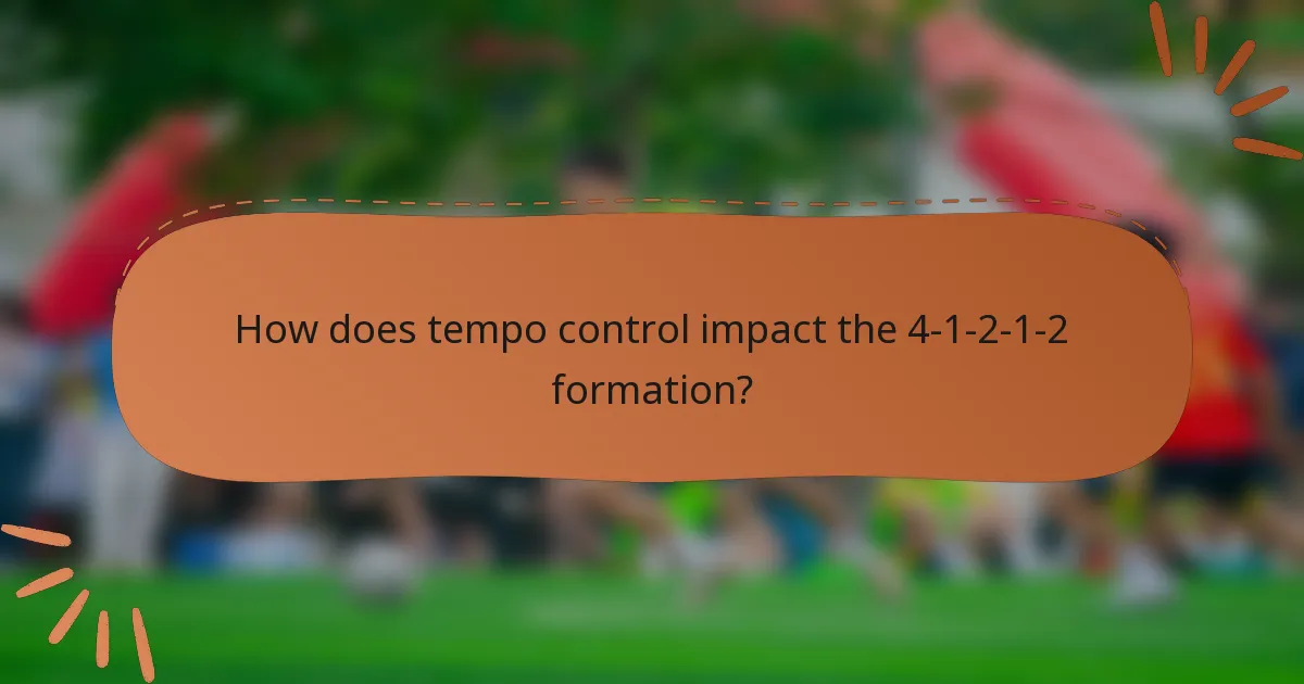 How does tempo control impact the 4-1-2-1-2 formation?