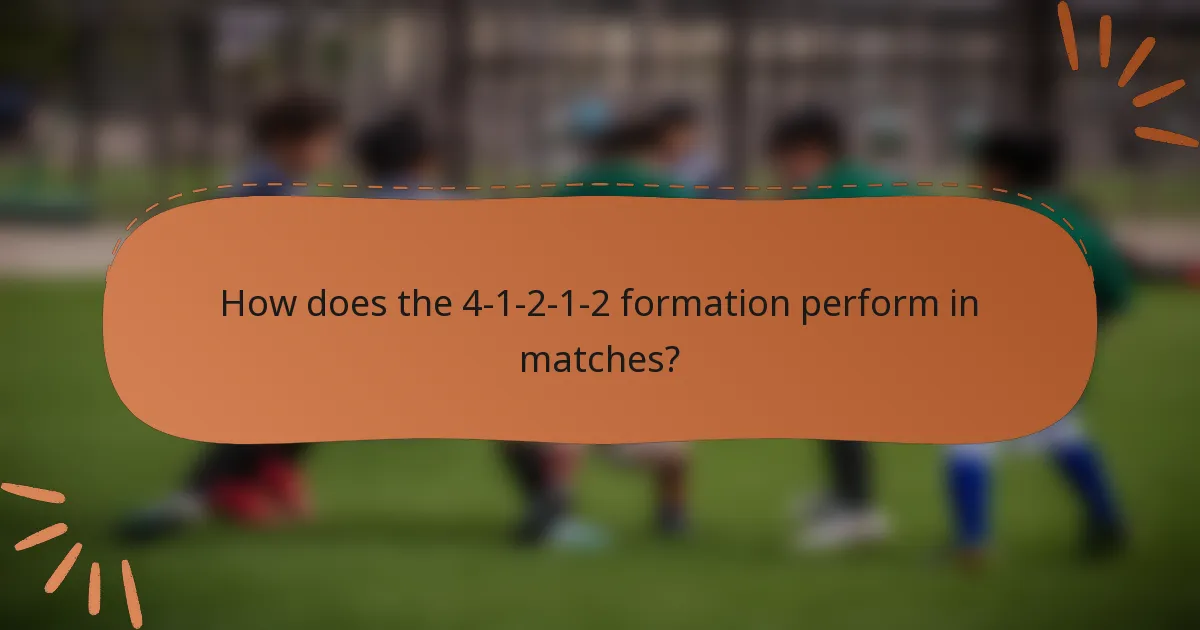 How does the 4-1-2-1-2 formation perform in matches?