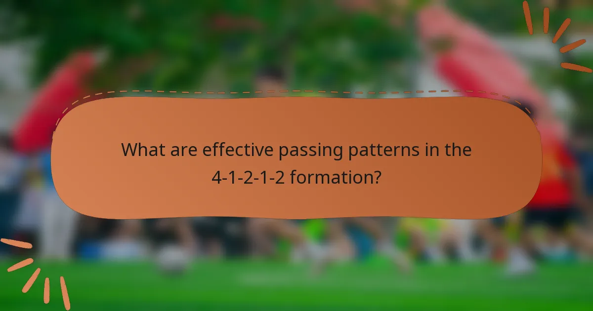 What are effective passing patterns in the 4-1-2-1-2 formation?