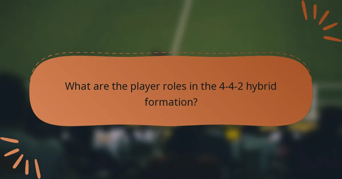 What are the player roles in the 4-4-2 hybrid formation?