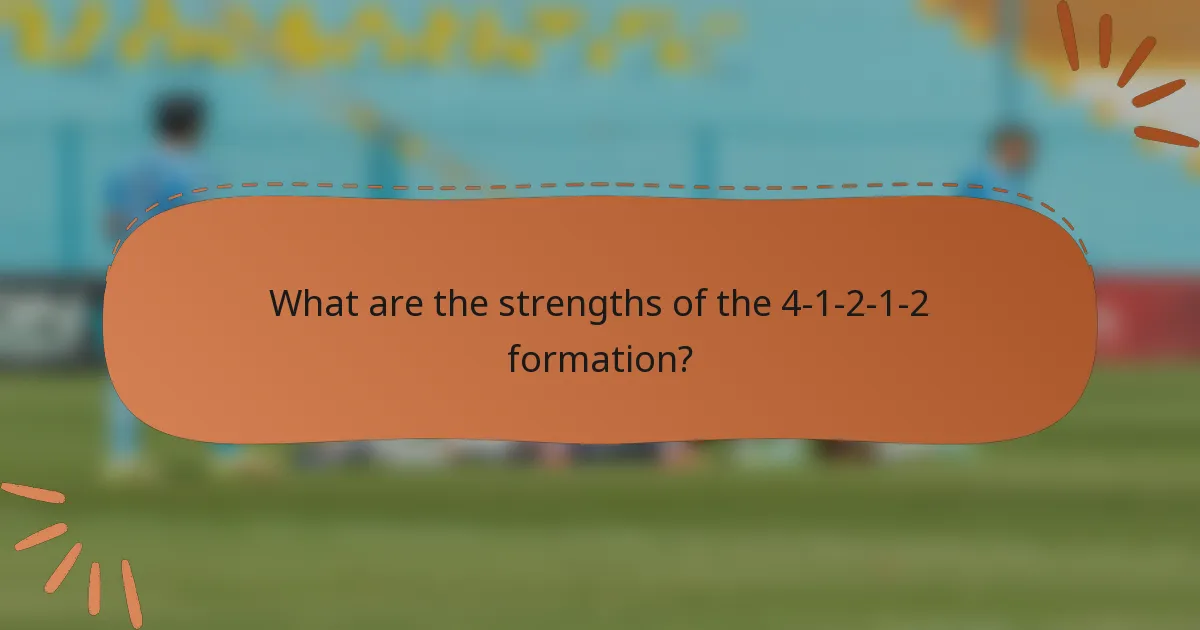 What are the strengths of the 4-1-2-1-2 formation?