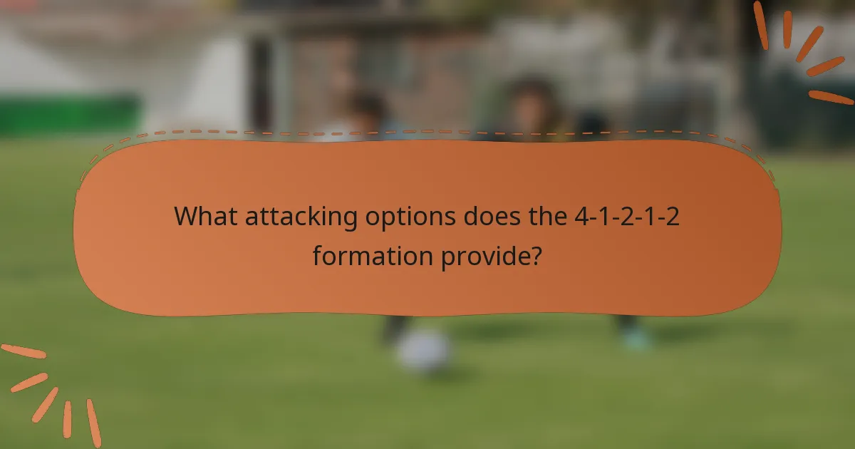 What attacking options does the 4-1-2-1-2 formation provide?