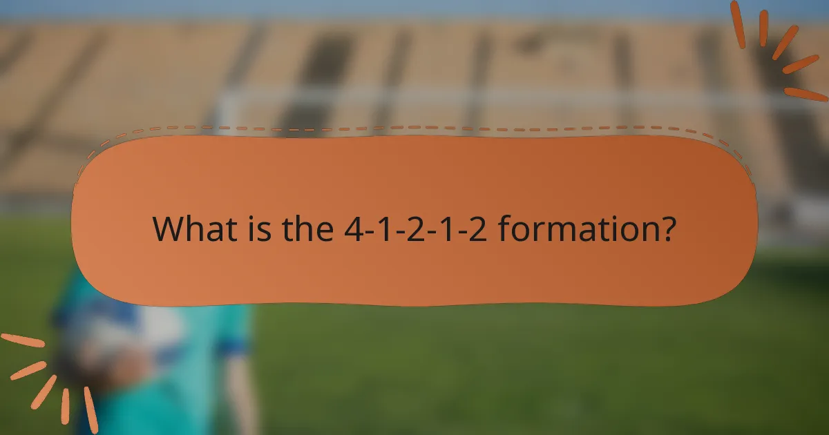 What is the 4-1-2-1-2 formation?