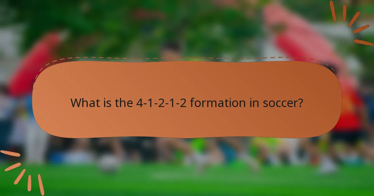 What is the 4-1-2-1-2 formation in soccer?