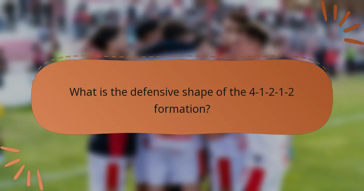 What is the defensive shape of the 4-1-2-1-2 formation?